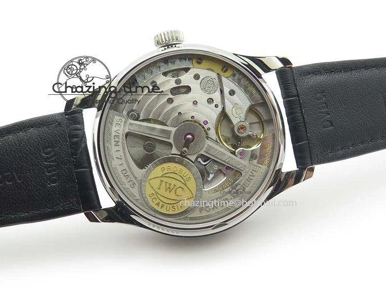 MIROTIME 0120 Portuguese Real PR IW500126 ZF 1:1 Best Edition Grey Red Dial On Black Leather Strap A52010 V Resilient 7333